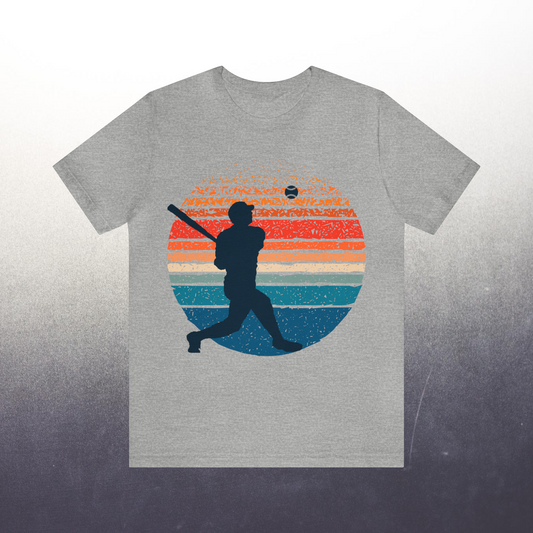 Sunset Silhouette Graphic Baseball Shirt