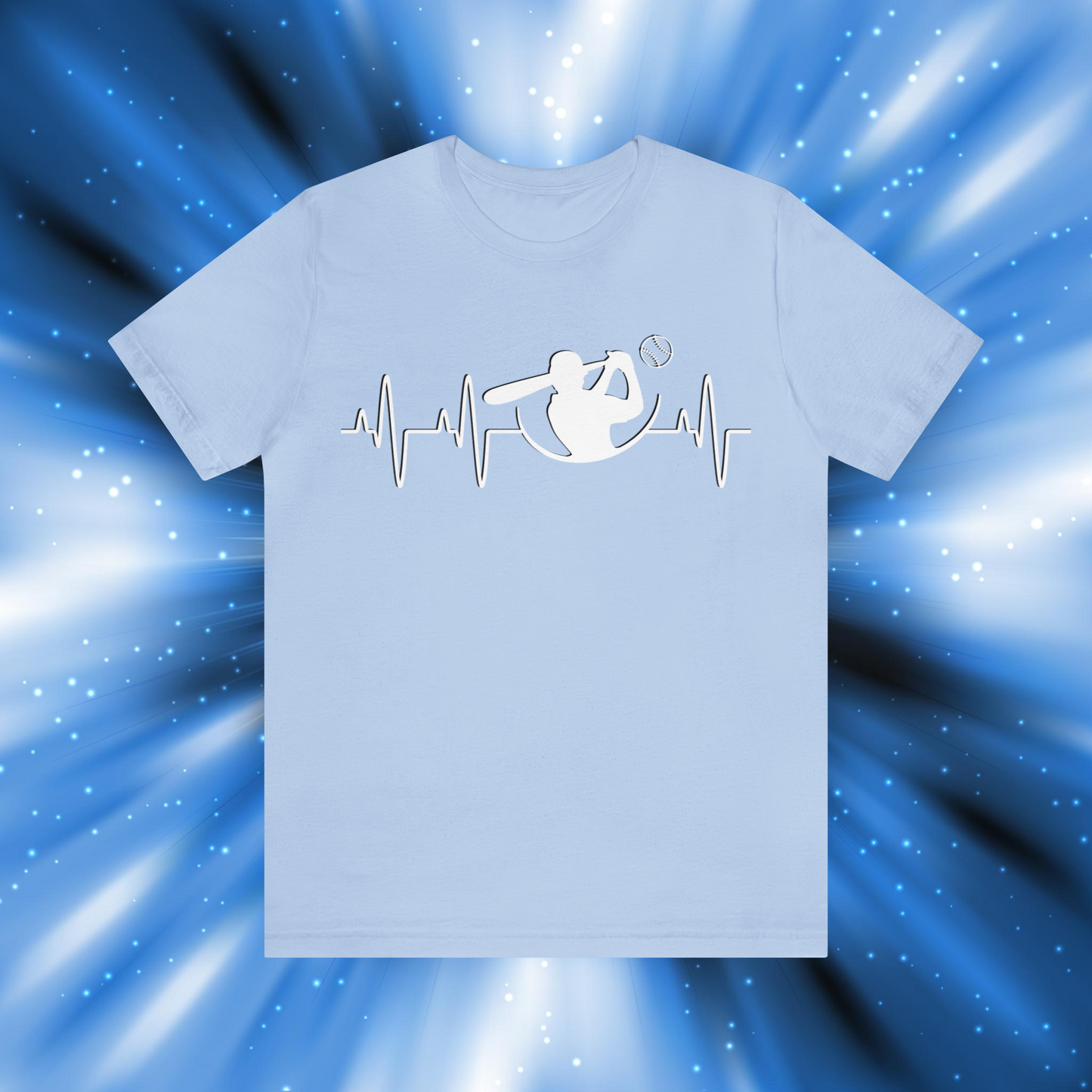 Baseball Heartbeat Graphic T-Shirt