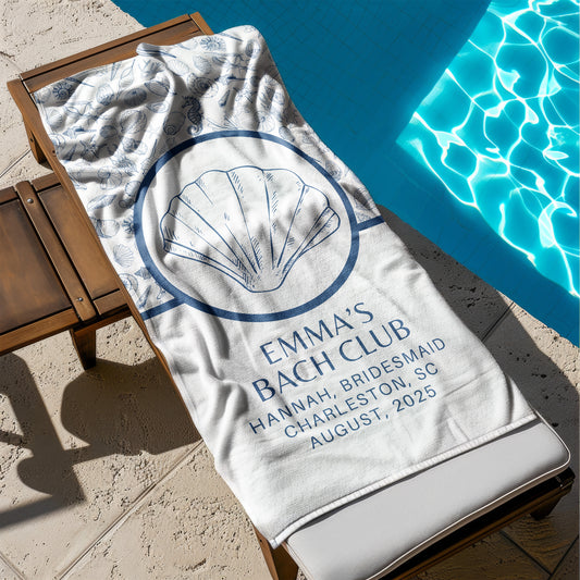 Custom Coastal Beach Towel
