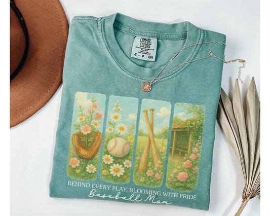 Floral Baseball Mom Shirt