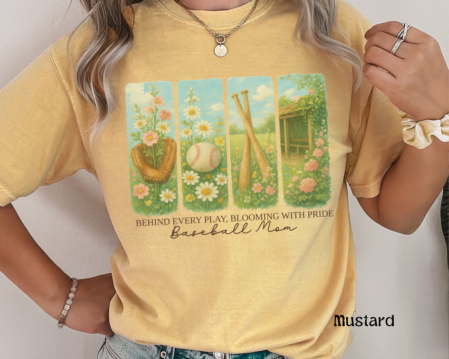 Floral Baseball Mom Shirt