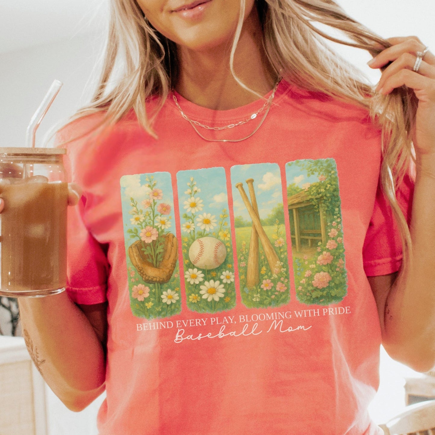 Floral Baseball Mom Shirt