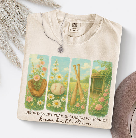 Floral Baseball Mom Shirt