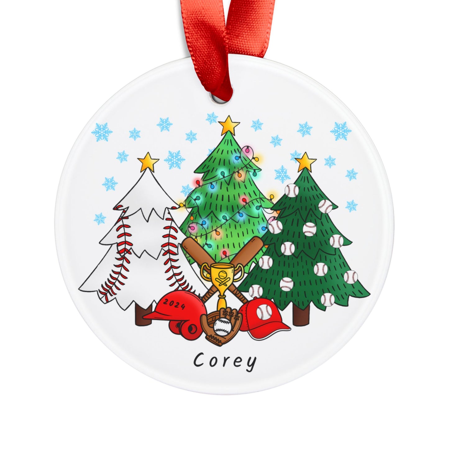 Personalized Baseball Ornament