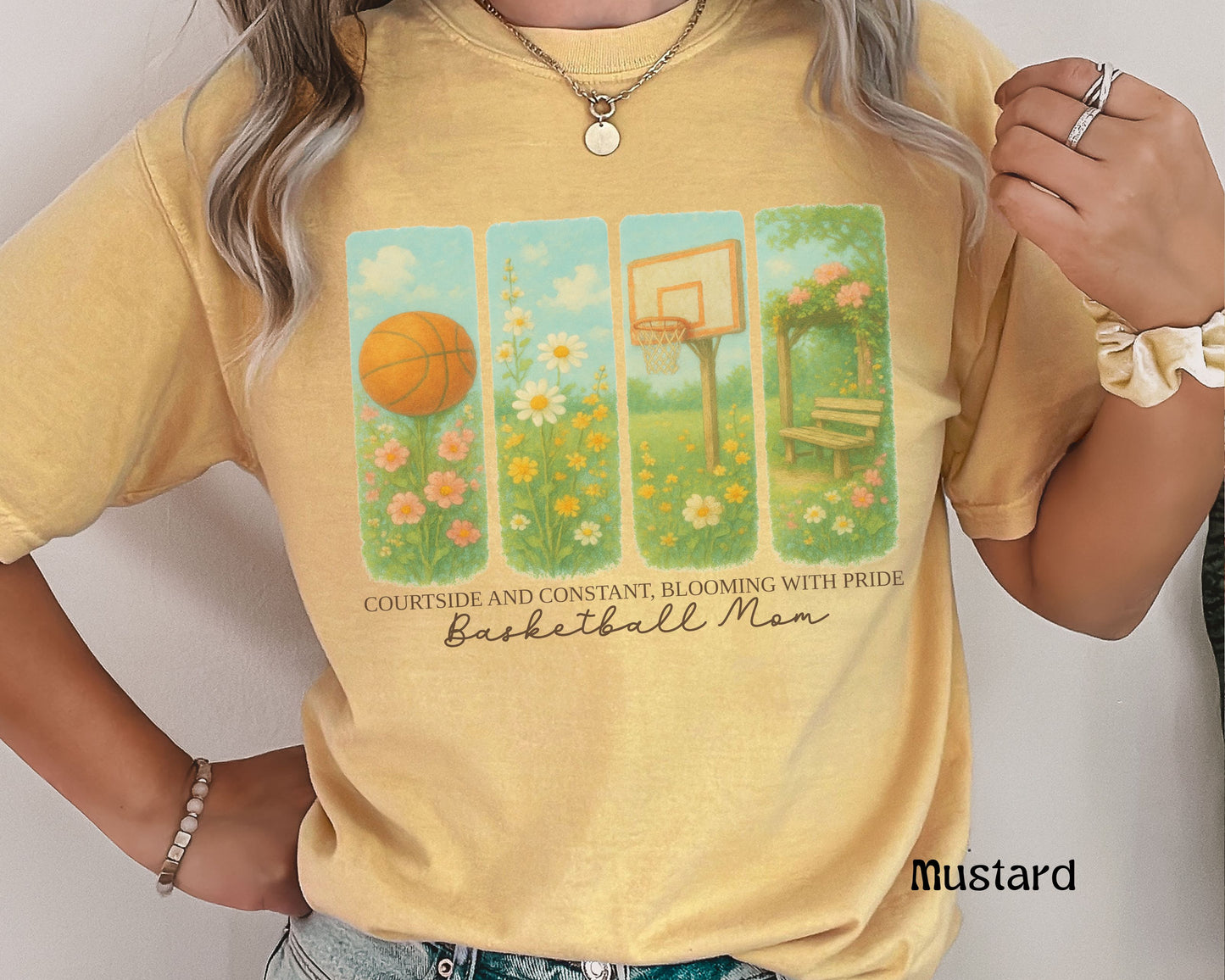 Floral Basketball Mom Shirt