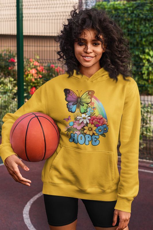 Retro Butterfly Sweatshirt Gift For Her Butterfly Hoodie Gift For Daughter Colorful Butterfly Hope Women Rainbow Sweatshirt Gift For Friend