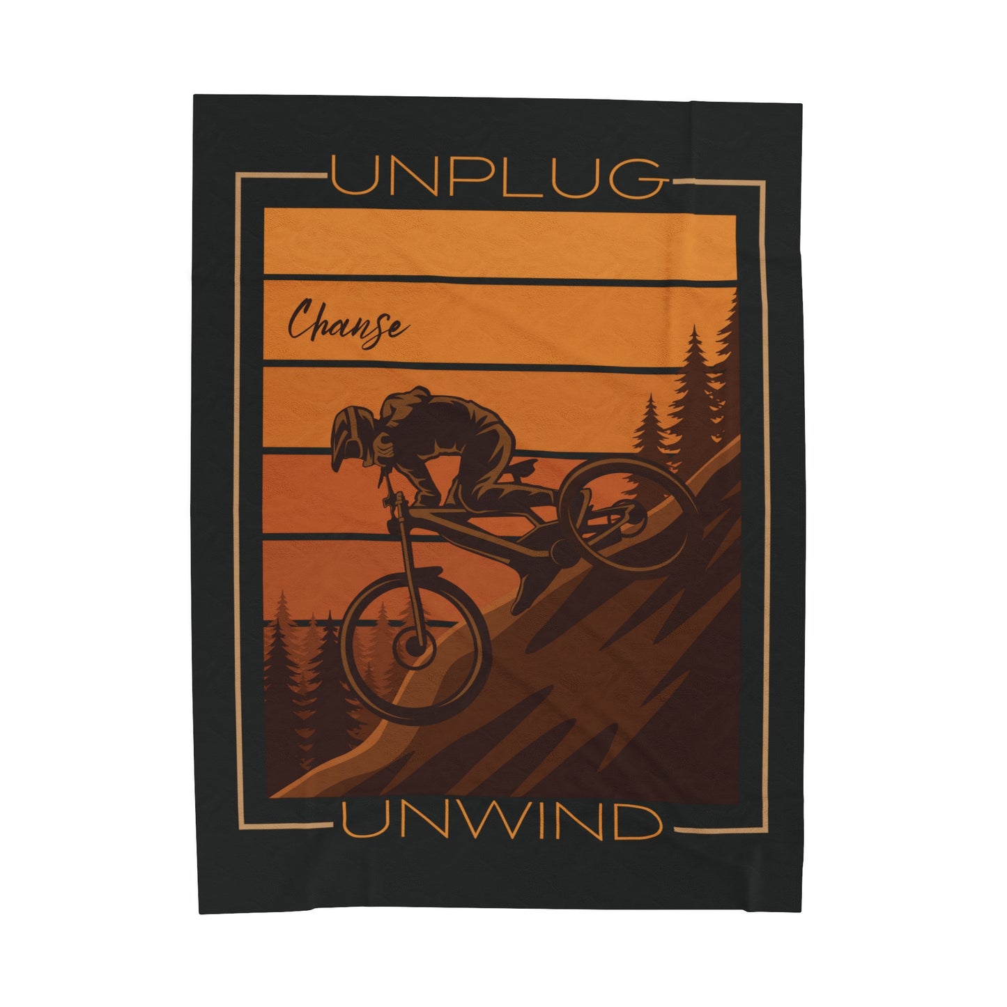 Personalized Mountain Bike Blanket Custom Mountain Bike Gift