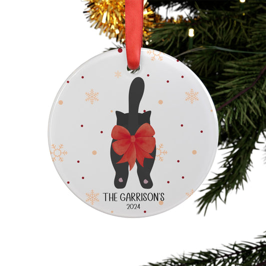 Funny Personalized Cat Christmas Ornament