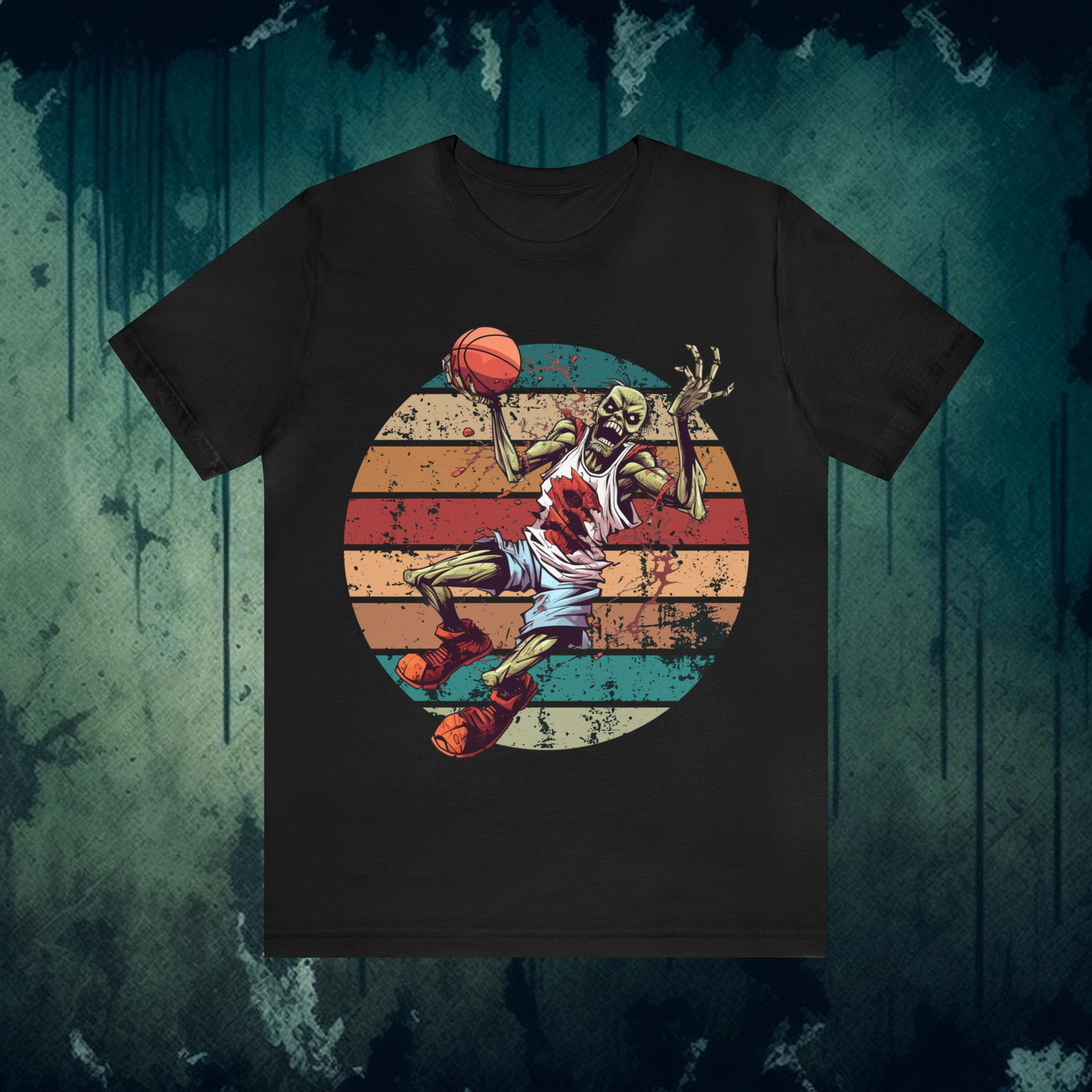 Zombie Basketball Halloween Shirt For Men