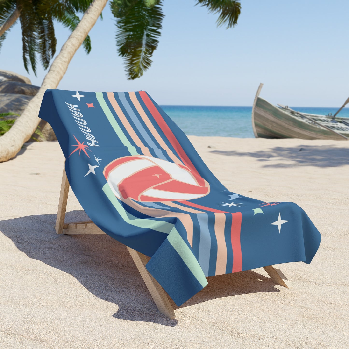 Personalized Volleyball Beach Towel