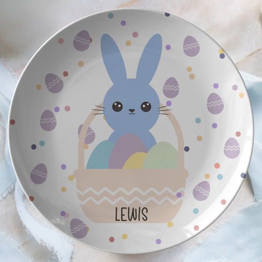 Custom Name Easter Bunny Plate