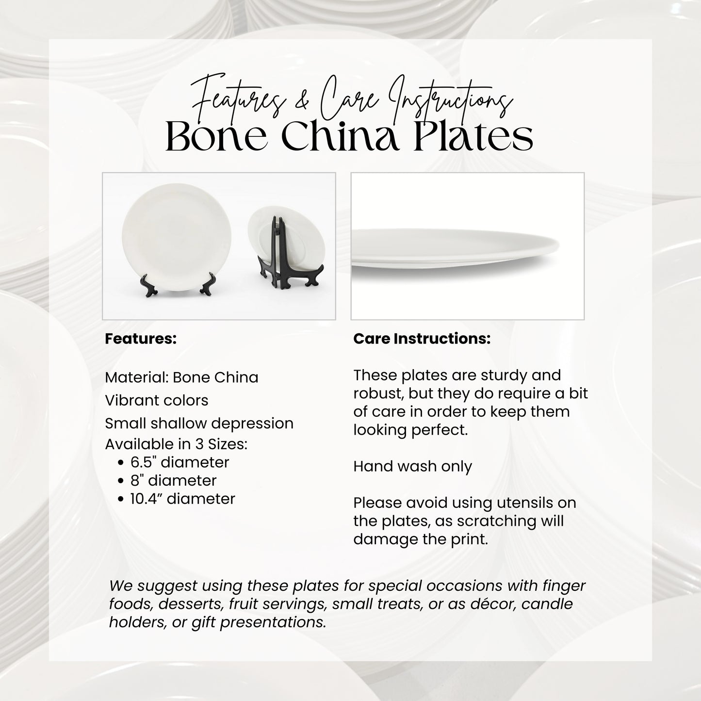 Elegant Floral Egg Plates