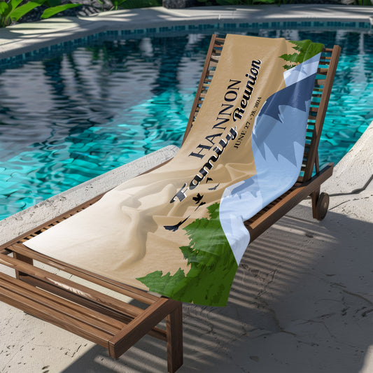 Family Reunion Custom Beach Towel Family Vacation Gift