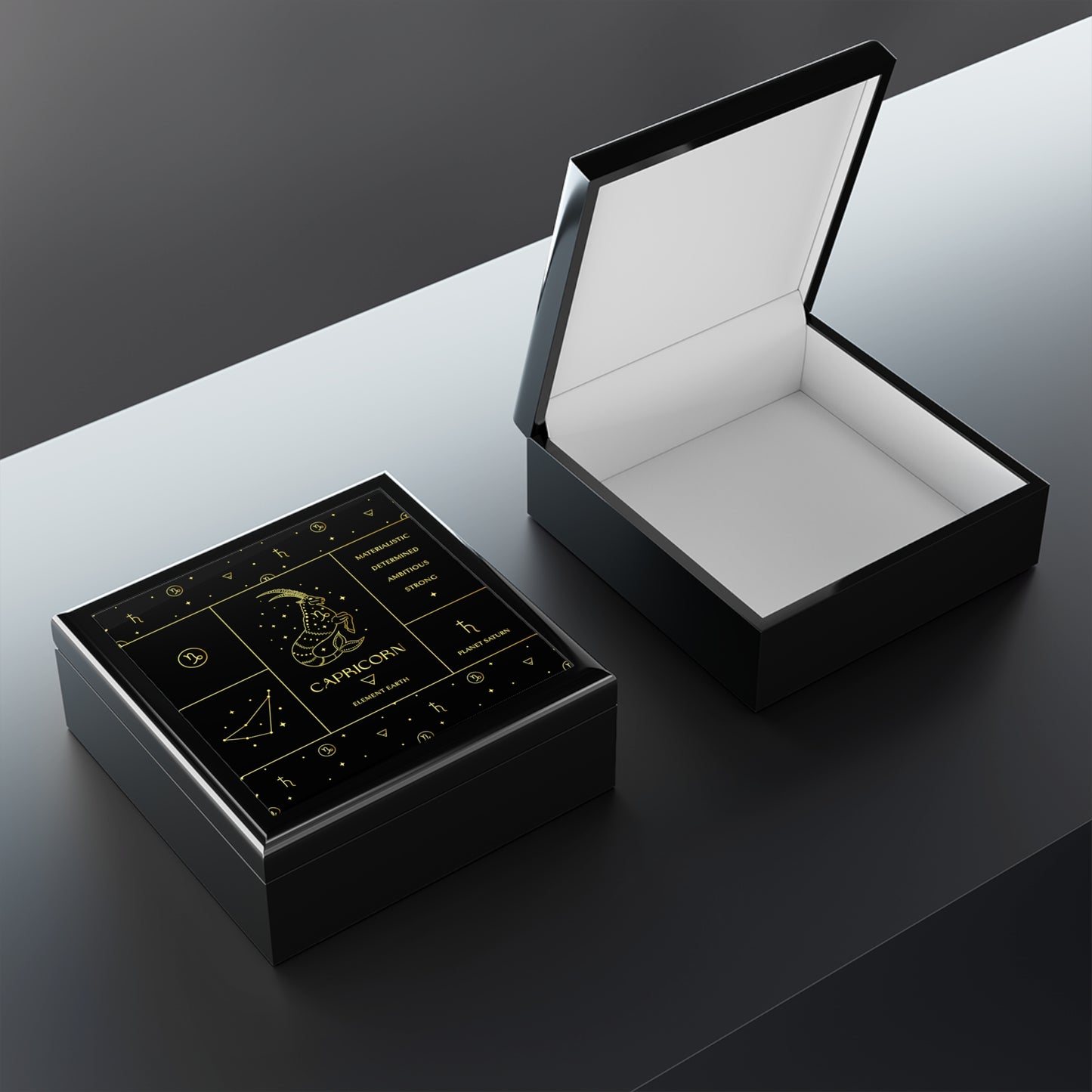 Capricorn Jewelry Organizer Keepsake Box