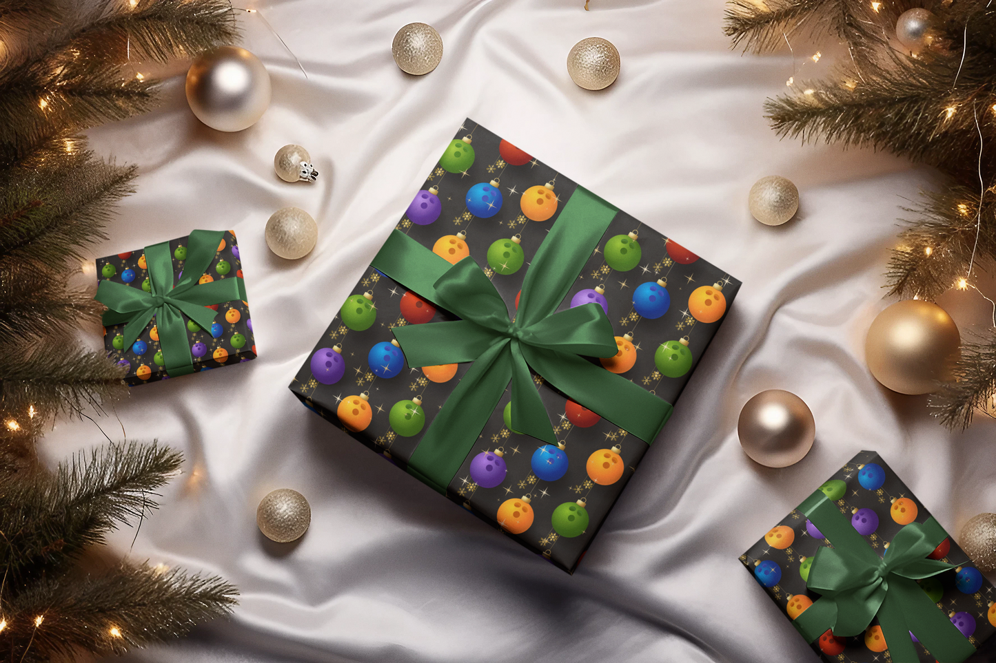 Bowling Christmas Wrapping Paper