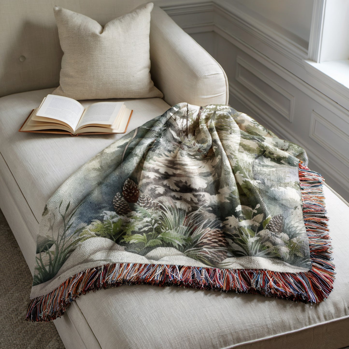 Custom Woven Tree Blanket Forest Wall Tapestry