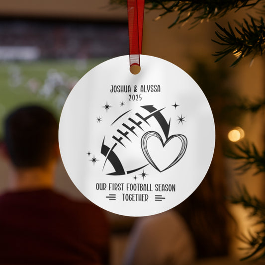 Custom Football Couple Ornament