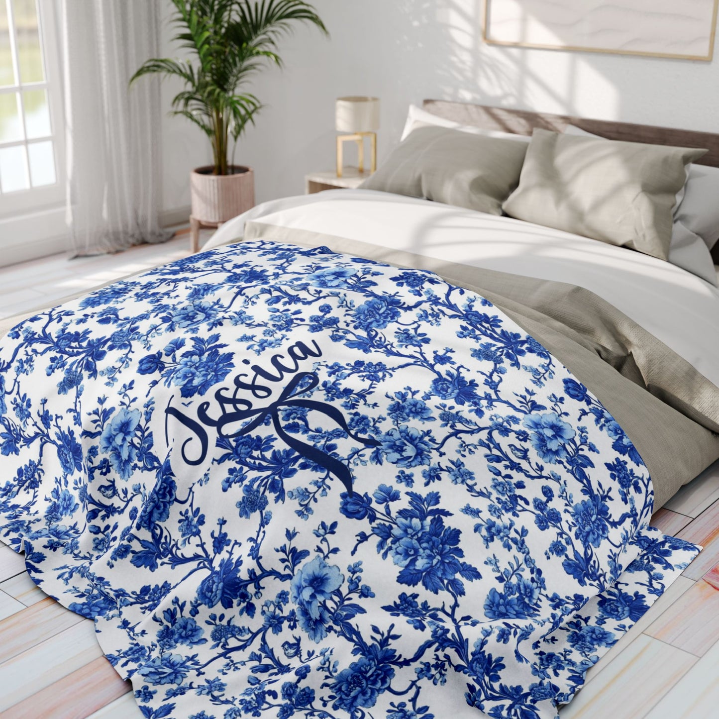 Personalized Coquette Chinoiserie Blanket