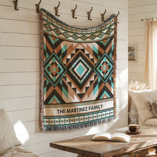 Custom Southwestern Woven Blanket