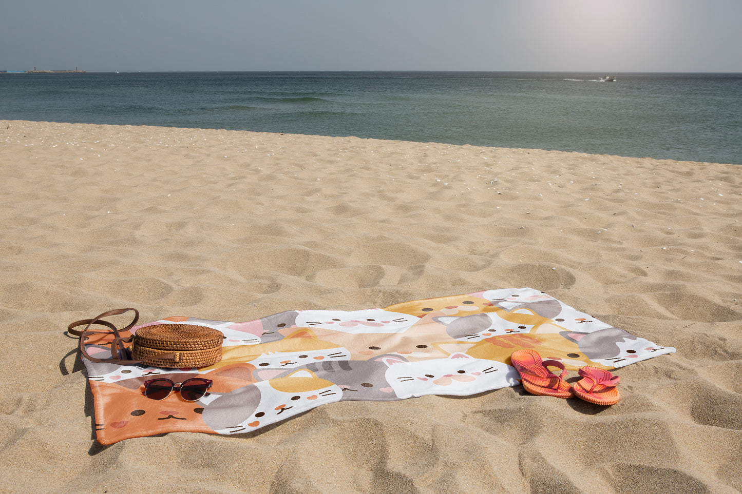 Cute Cat Beach Towel Gifts For Cat Lovers