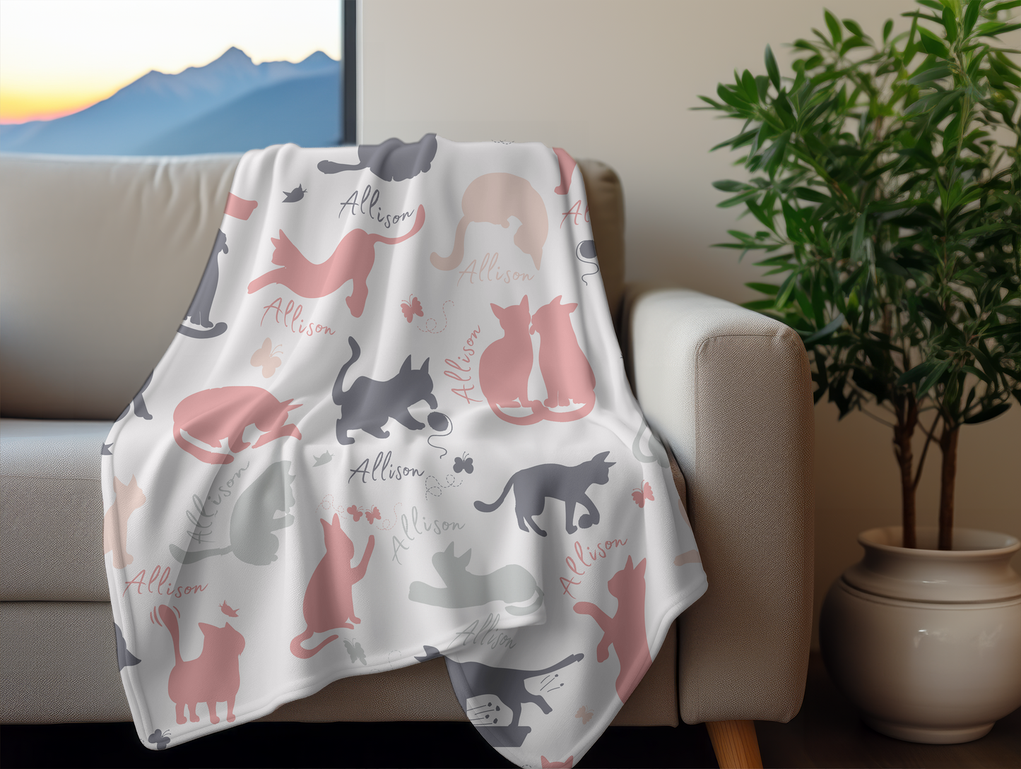 Custom Cat Blanket Gifts For Cat Lovers