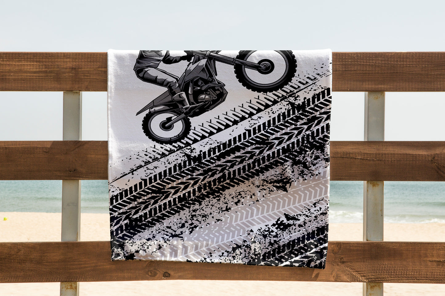 Dirtbike Beach Towel Personalized Motorcross Gift