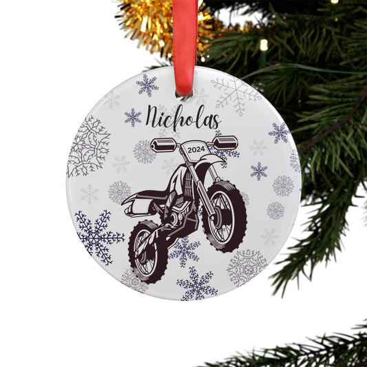 Personalized Dirtbike Christmas Ornament Dirt Bike Rider Gift