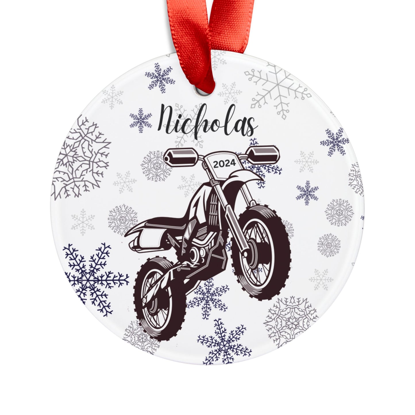 Personalized Dirtbike Christmas Ornament Dirt Bike Rider Gift