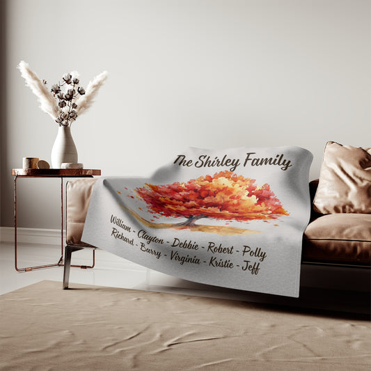 Seasonal Blanket Family Tree Collection Personalized Family Keepsakes