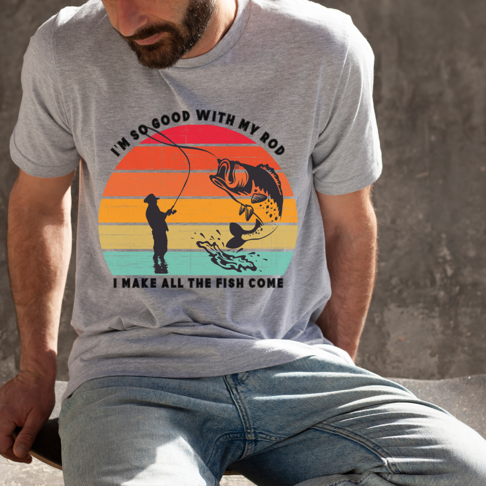 Funny Short Sleeve Fishing T-shirt for Men