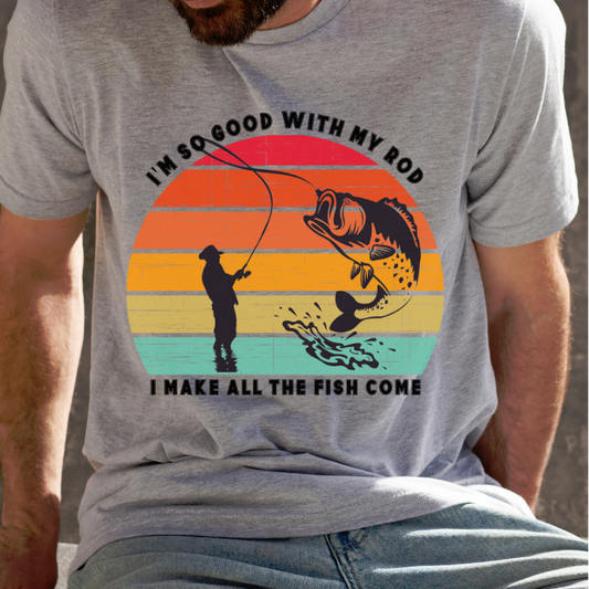 Funny Short Sleeve Fishing T-shirt for Men