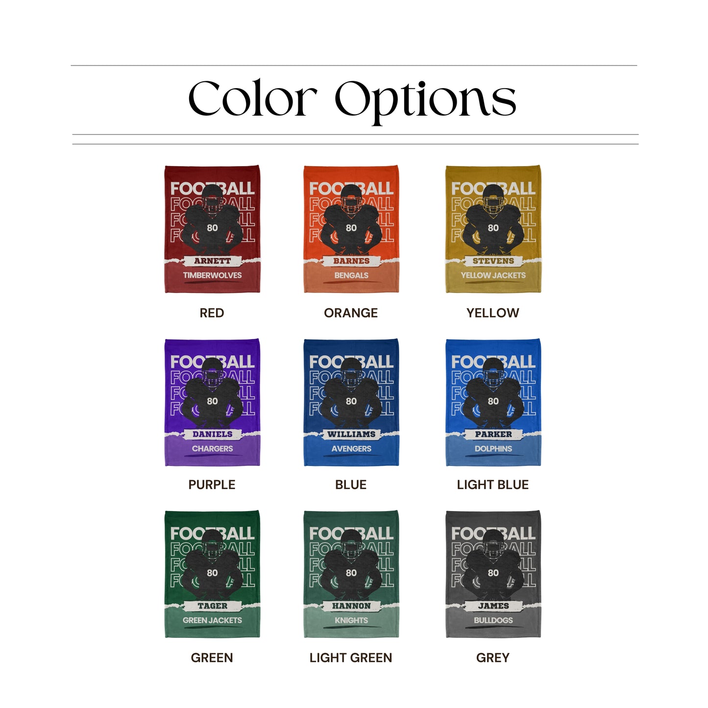 Custom Football Blanket