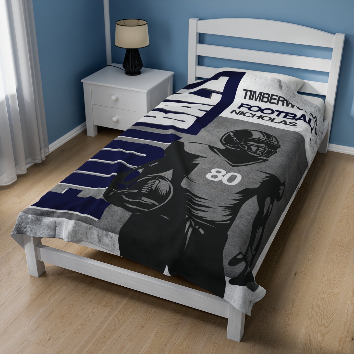 Custom Football Blanket Football Player Gift