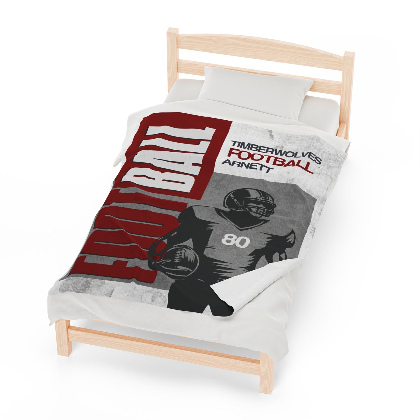 Custom Football Blanket Football Player Gift