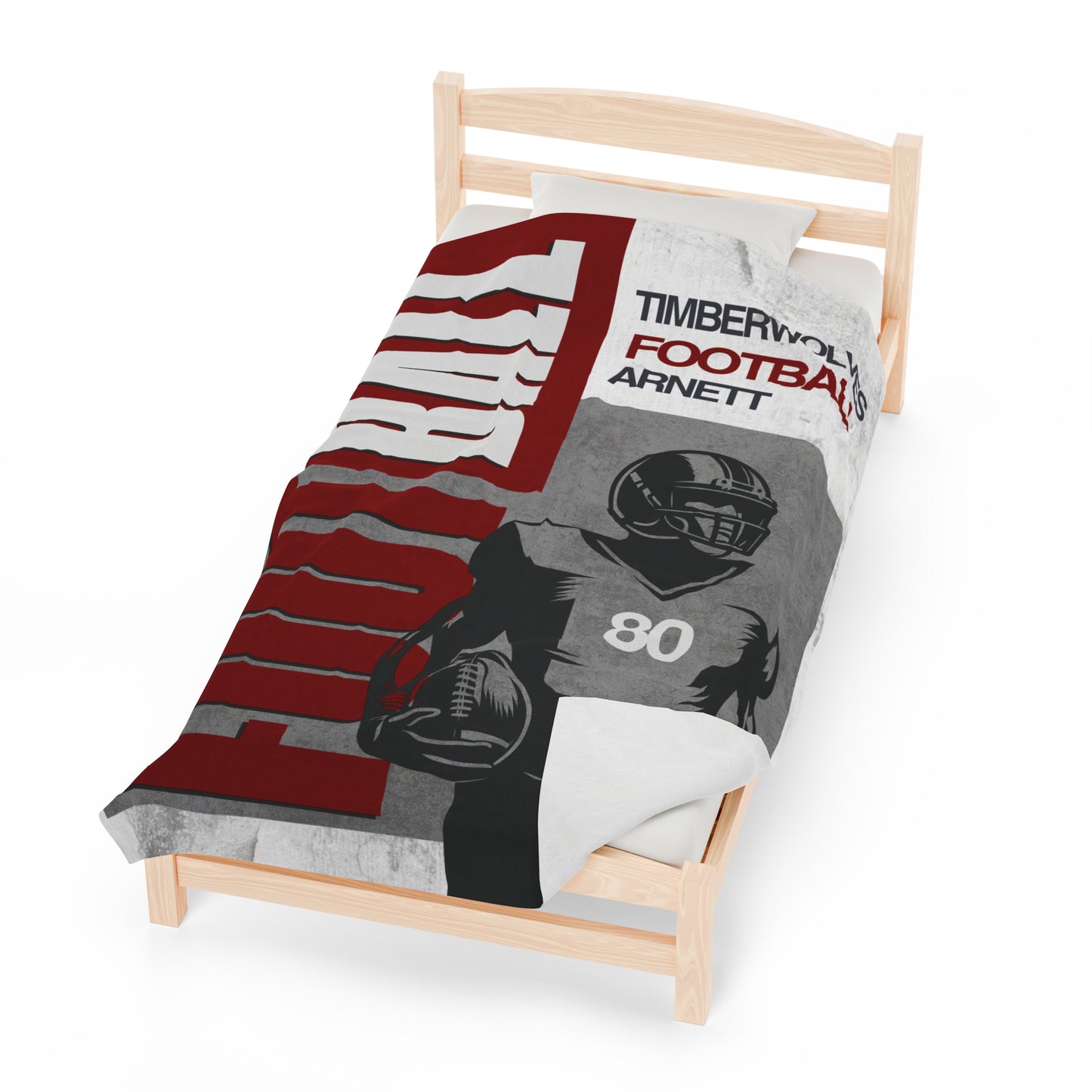 Custom Football Blanket Football Player Gift
