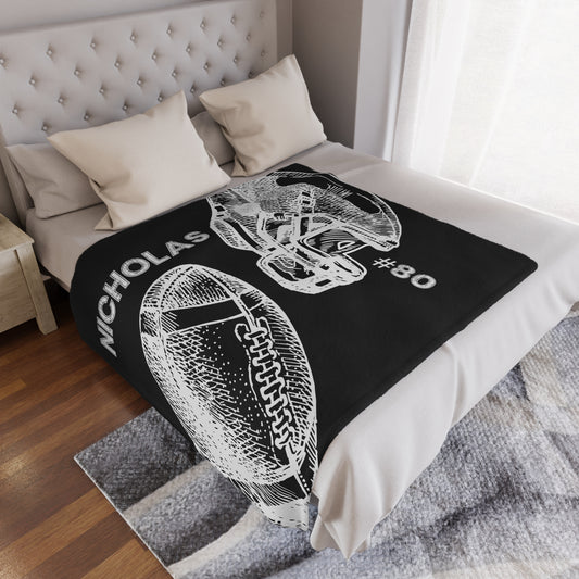 Custom Football Blanket Football Senior Gift