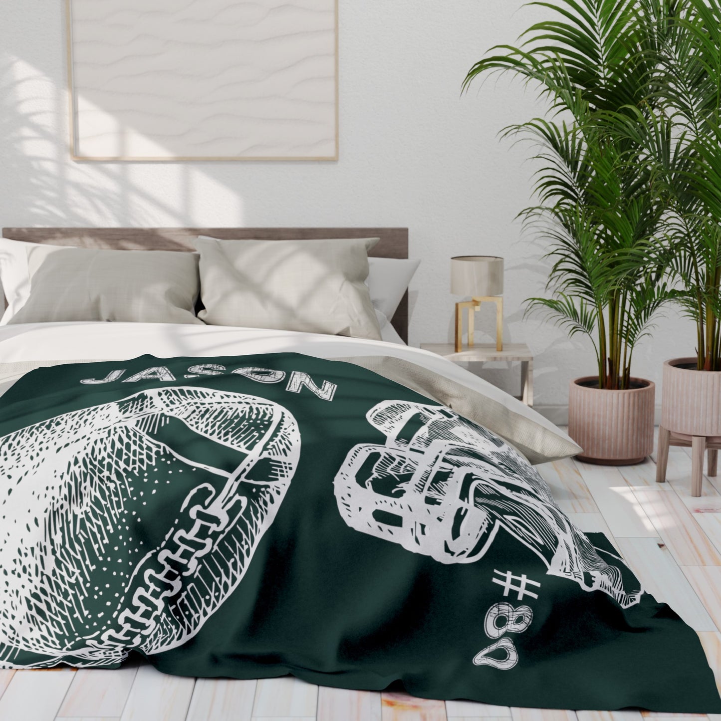 Custom Football Blanket Football Senior Gift
