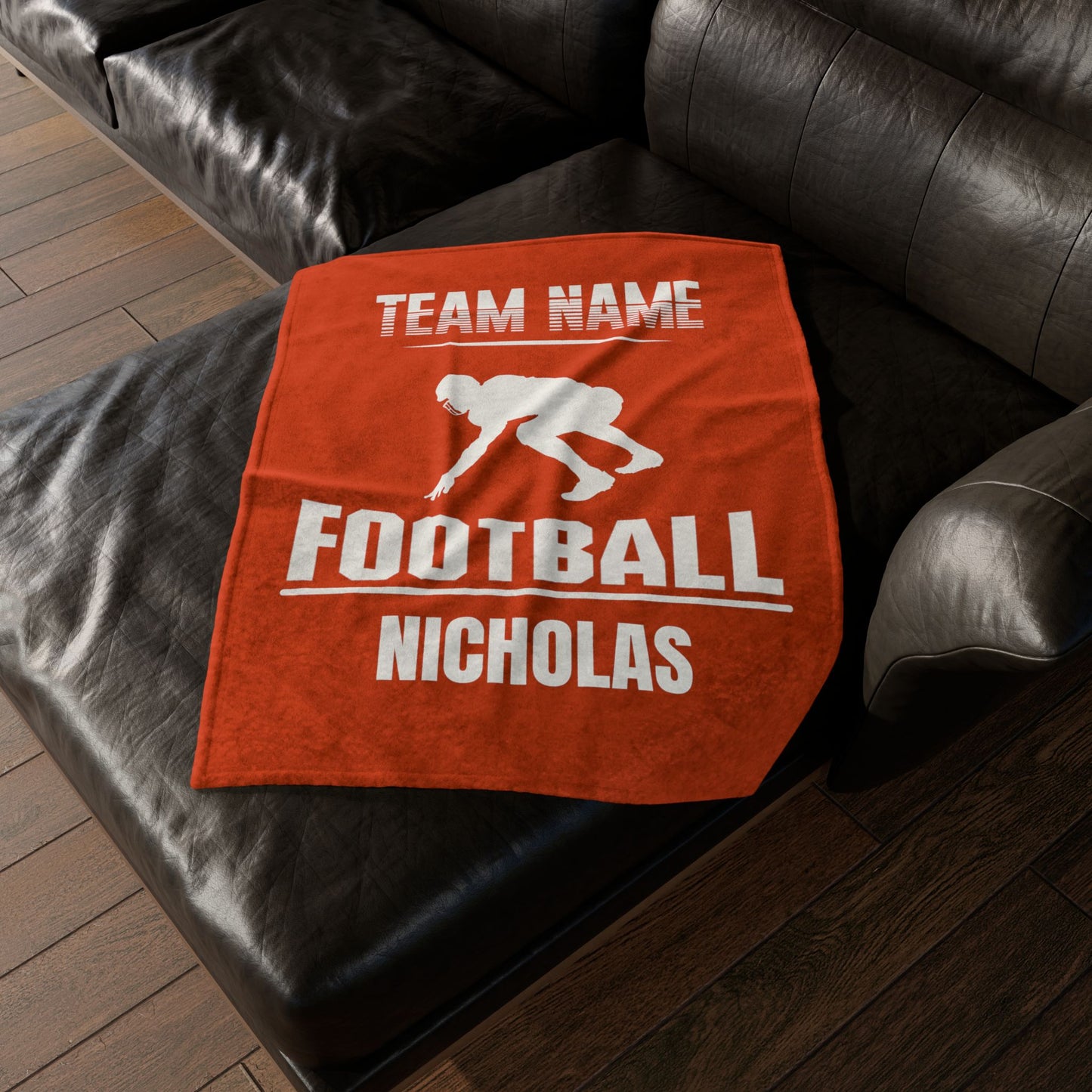 Personalized Football Blanket Gift For Football Player Custom Football Team Gift
