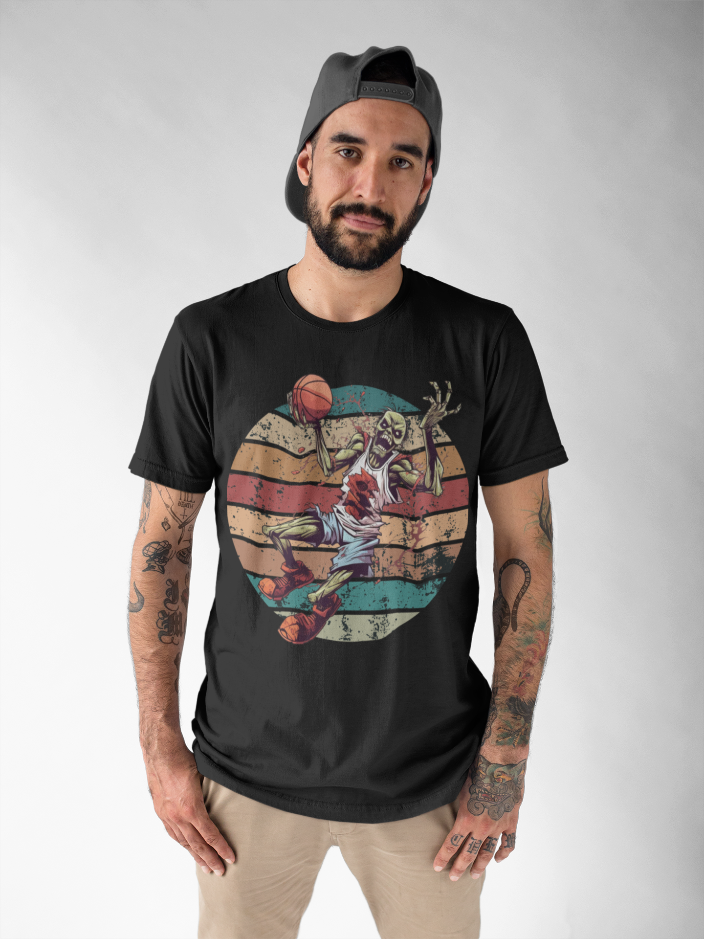 Zombie Basketball Halloween Shirt For Men