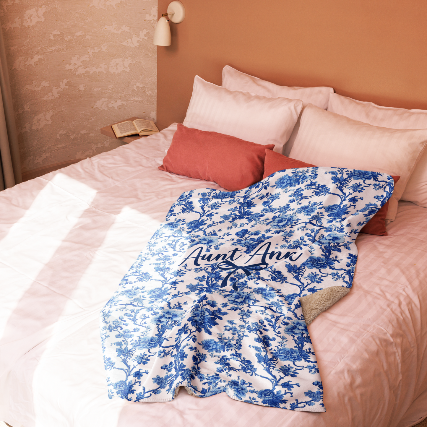 Personalized Coquette Chinoiserie Blanket