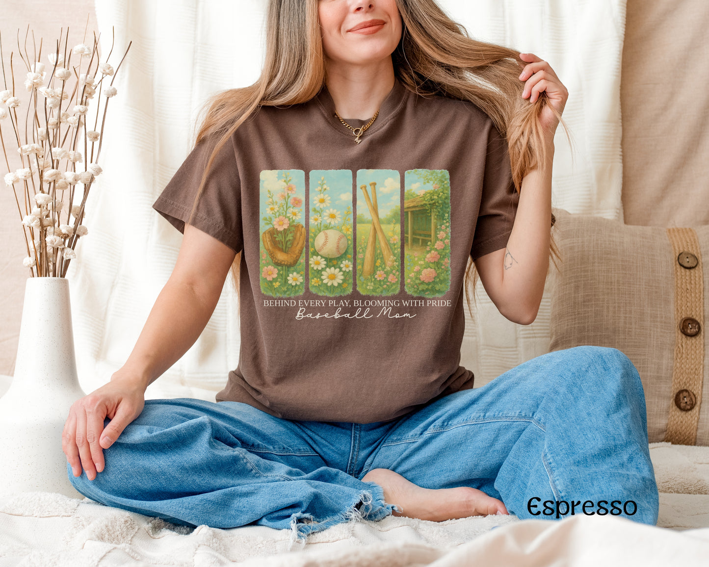 Floral Baseball Mom Shirt