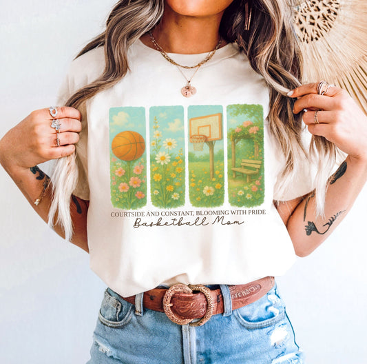 Floral Basketball Mom Shirt