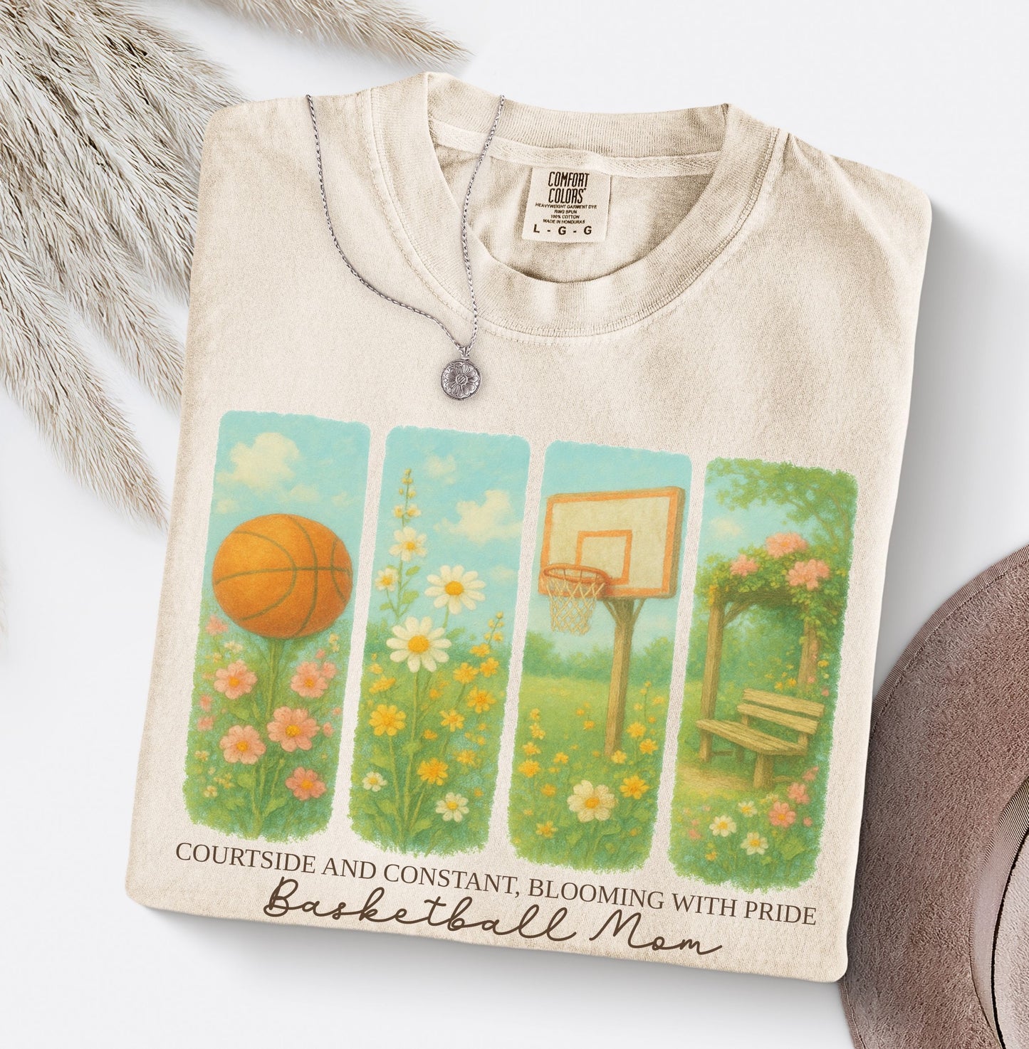 Floral Basketball Mom Shirt