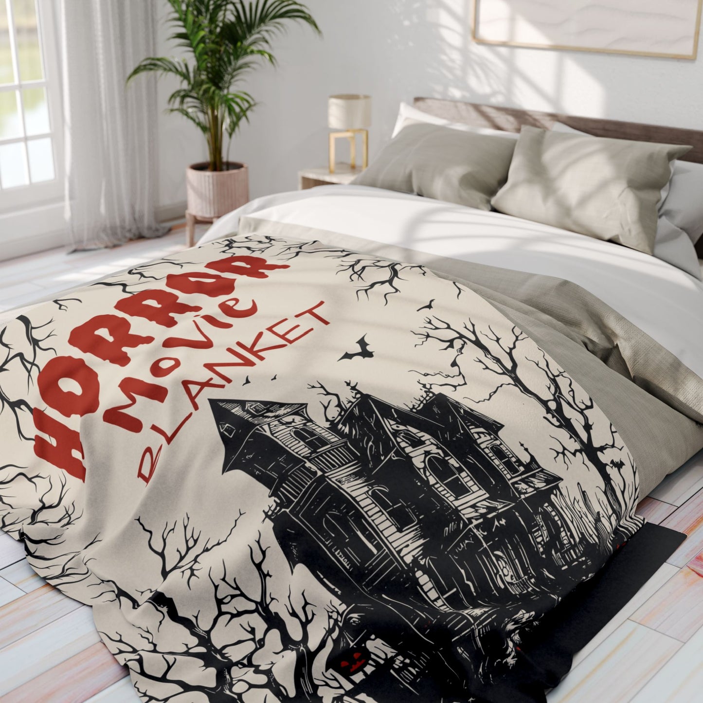 Haunted House Horror Movie Blanket