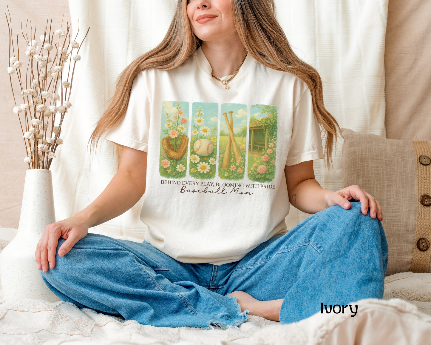Floral Baseball Mom Shirt