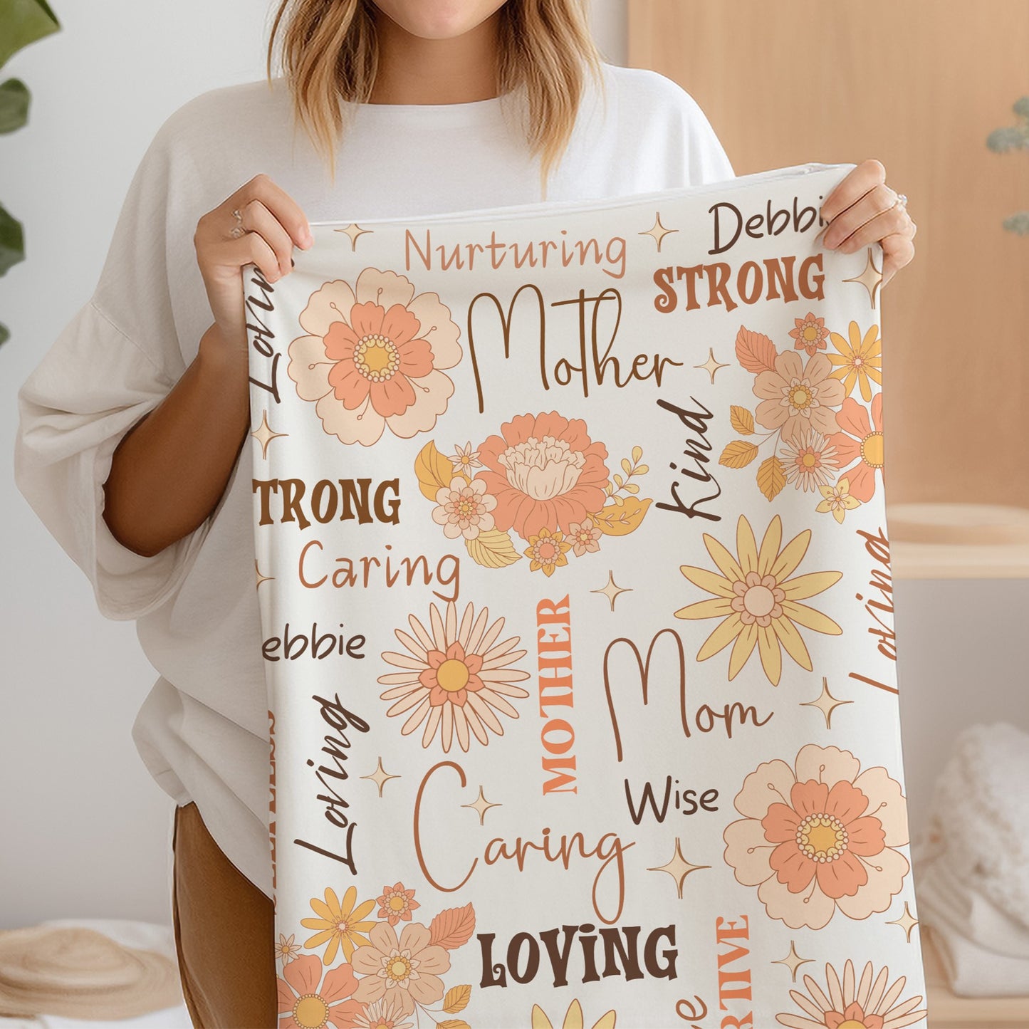 Personalized Mom Blanket Gift For Mother