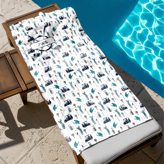 Personalized Golf Beach Towel