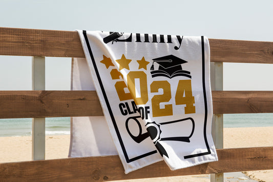 Personalized Beach Towel Custom Graduation Gifts