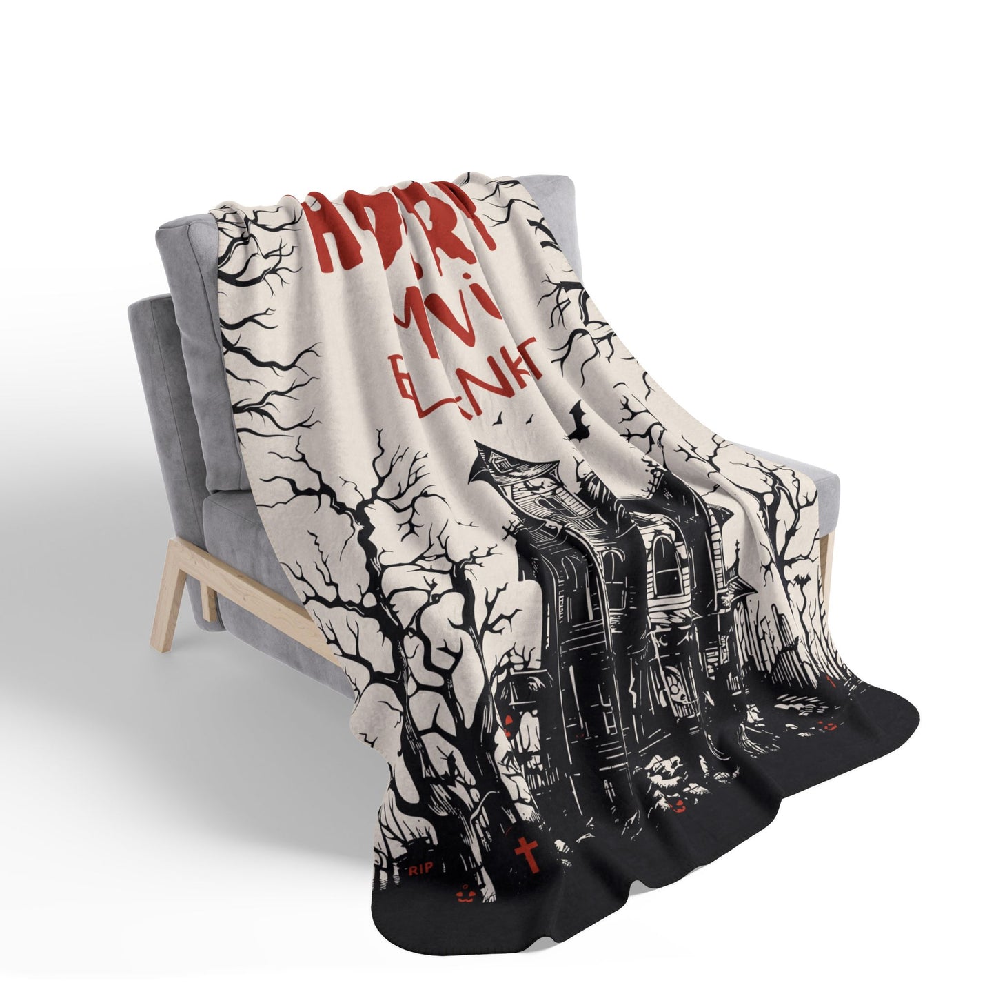 Haunted House Horror Movie Blanket