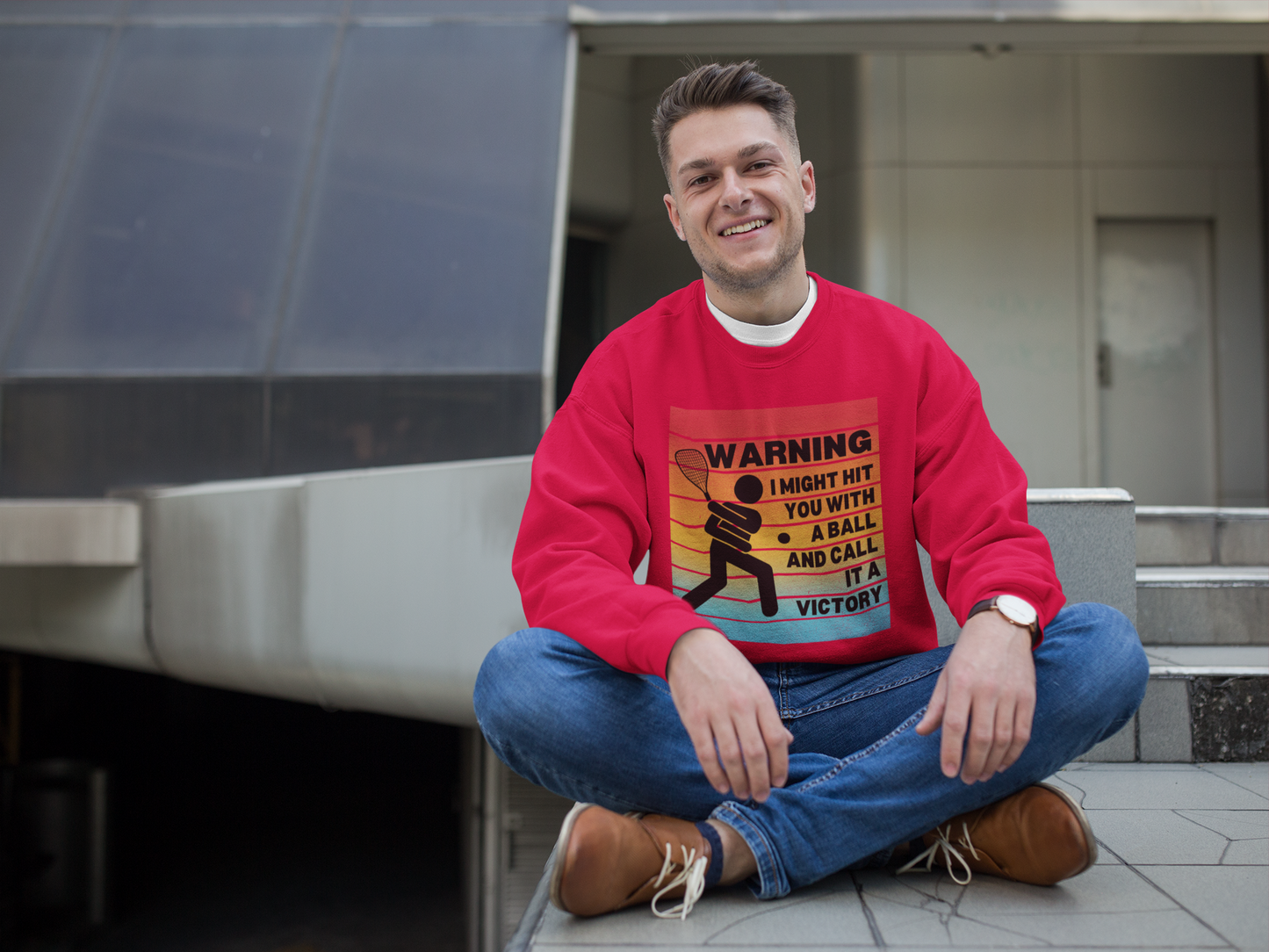 Racquetball Sweatshirt Sarcastic Gift for Him Sport Sweatshirt Gift for Dad Racquetball Player Gift Funny Sweatshirt Boyfriend Sport Gift